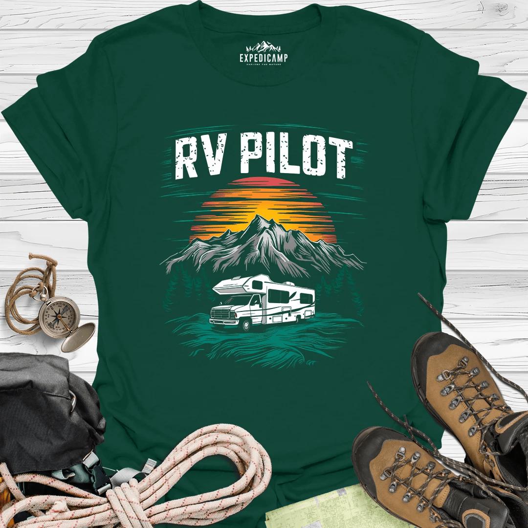 RV Pilot - Camper Driver T-Shirt – Forest Green – Outdoor apparel for travel, hiking, camping, and nature lovers – ExpediCamp