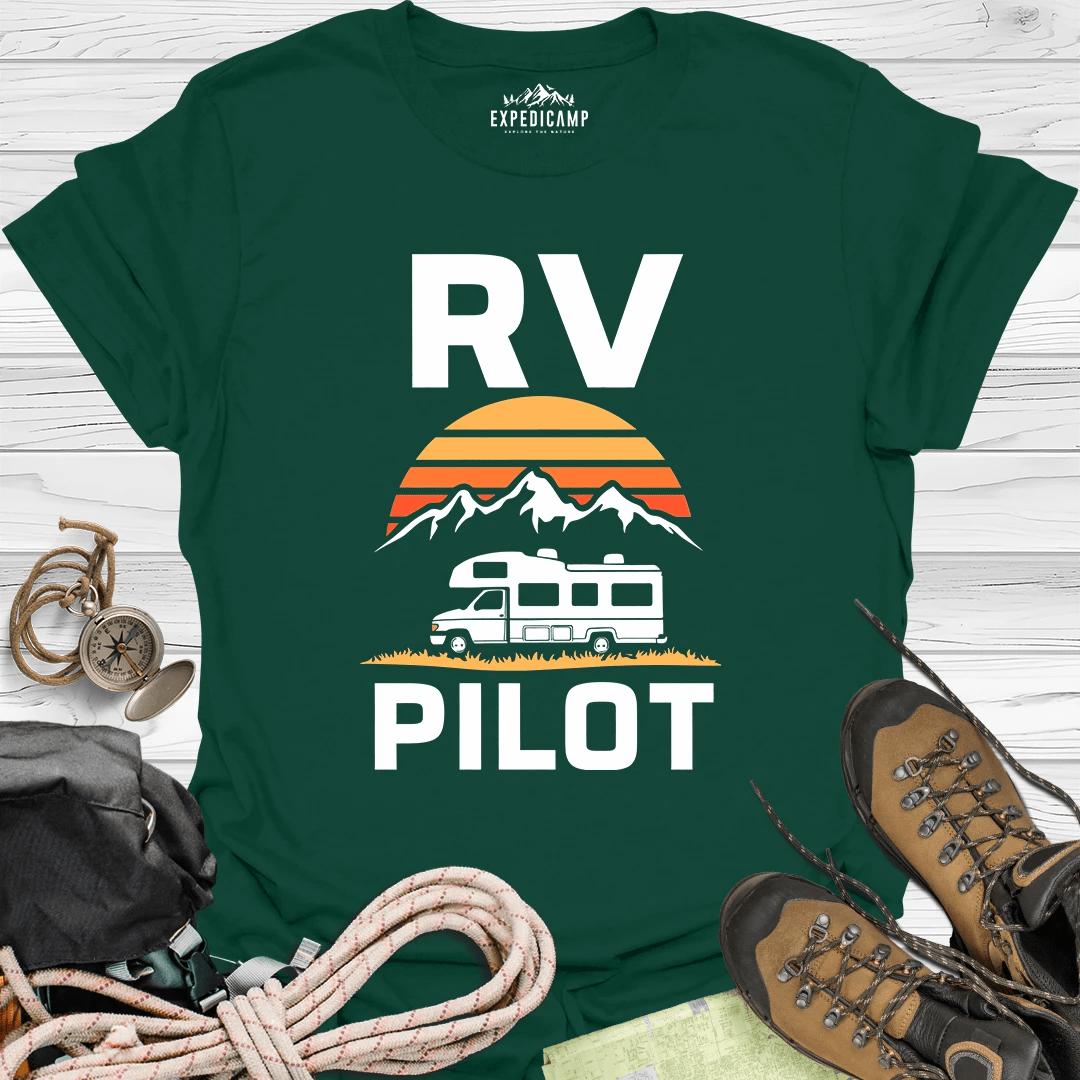 RV Pilot - Camper Driver T-Shirt – Forest Green – Outdoor apparel for travel, hiking, camping, and nature lovers – ExpediCamp