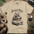 Sandwich King of the Woods T-Shirt – Sand – Outdoor apparel for travel, hiking, camping, and nature lovers – ExpediCamp