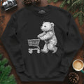 Shopping Bear Sweatshirt – Black – Outdoor apparel for travel, hiking, camping, and nature lovers – ExpediCamp