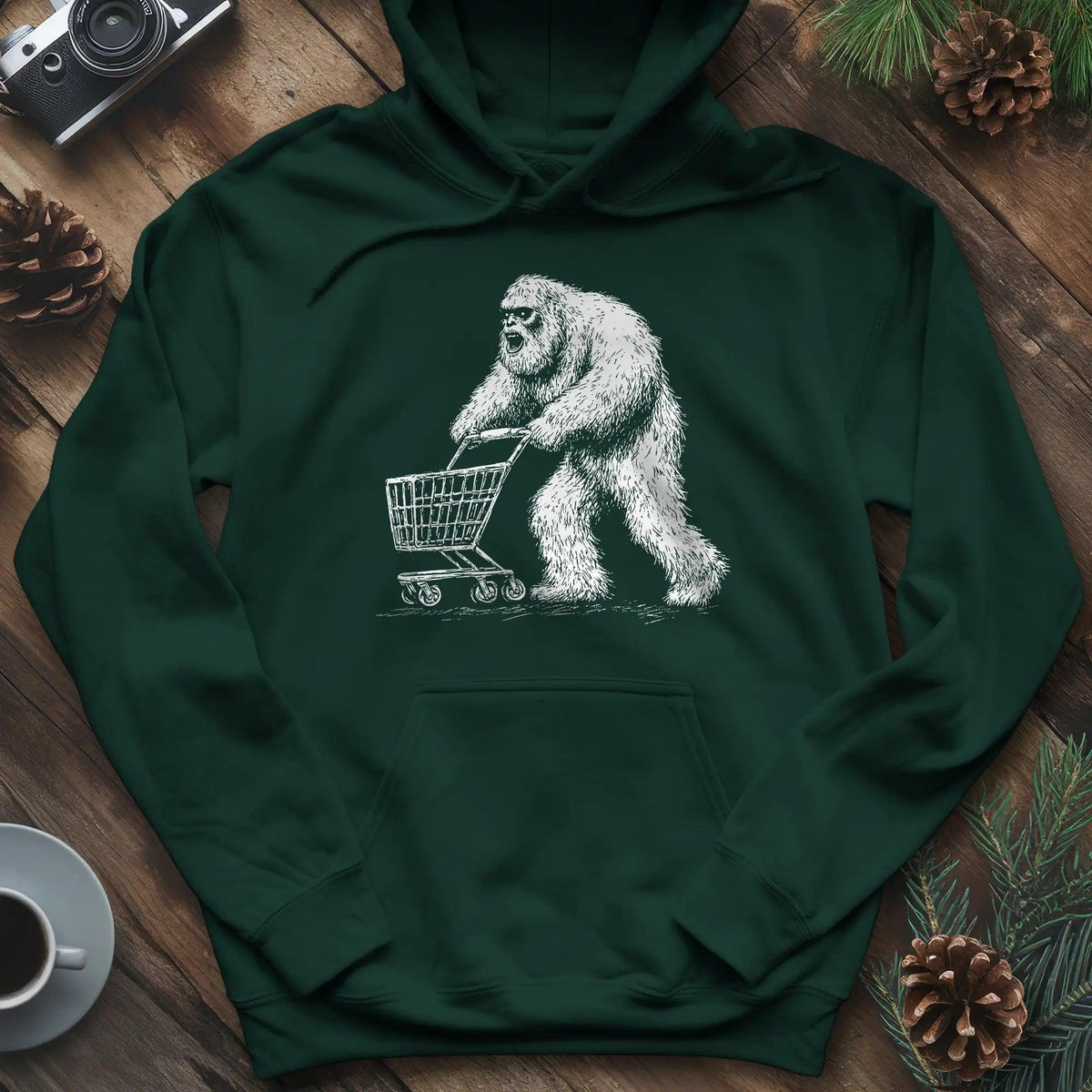 Shopping Yeti Hoodie – Forest Green – Outdoor apparel for travel, hiking, camping, and nature lovers – ExpediCamp