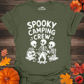 Spooky Camping Crew T-Shirt – Military Green – Outdoor apparel for travel, hiking, camping, and nature lovers – ExpediCamp