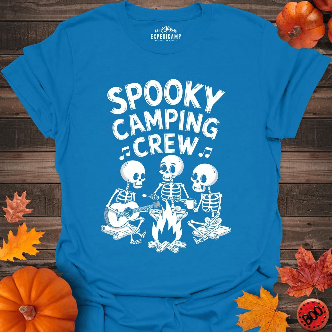 Spooky Camping Crew T-Shirt – Royal – Outdoor apparel for travel, hiking, camping, and nature lovers – ExpediCamp