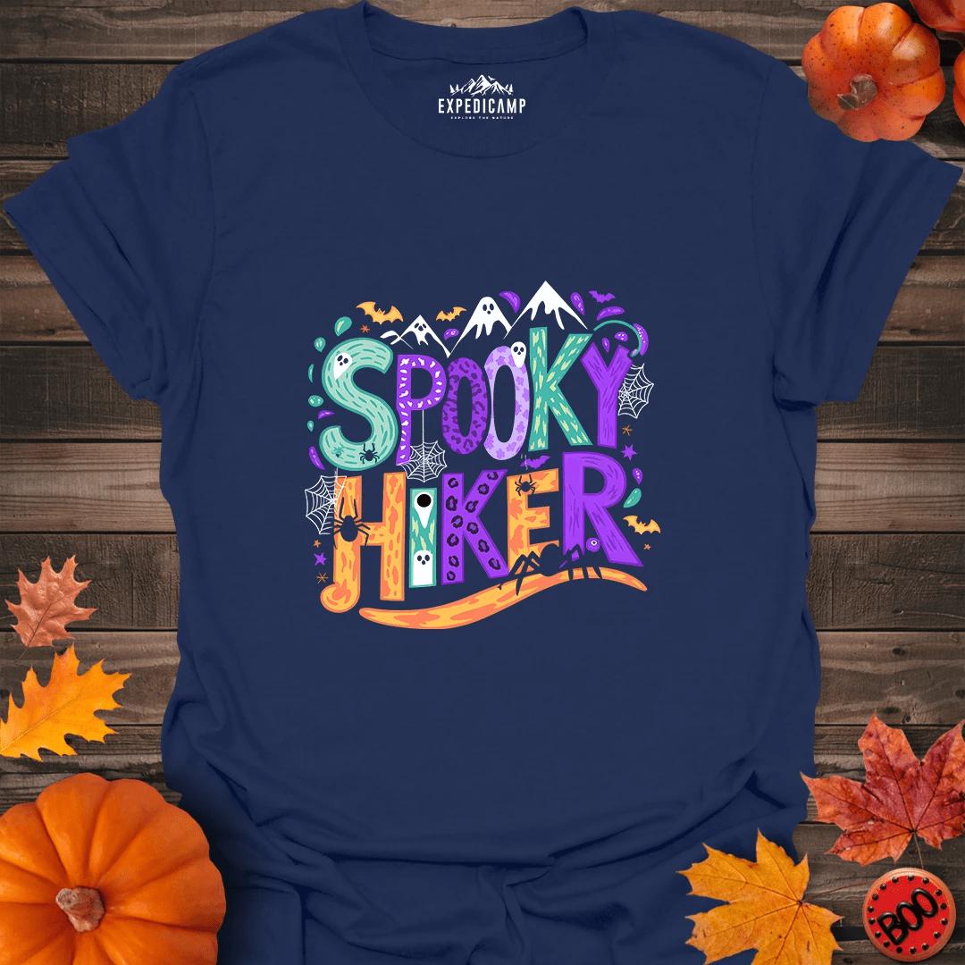 Spooky Hiker T-Shirt – Navy – Outdoor apparel for travel, hiking, camping, and nature lovers – ExpediCamp