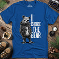Street Style Bear in Jacket T-Shirt – Royal – Outdoor apparel for travel, hiking, camping, and nature lovers – ExpediCamp