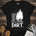 Take The Dirt Path T-Shirt – Black – Outdoor apparel for travel, hiking, camping, and nature lovers – ExpediCamp
