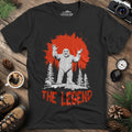 The Legend Bigfoot T-Shirt – Black – Outdoor apparel for travel, hiking, camping, and nature lovers – ExpediCamp