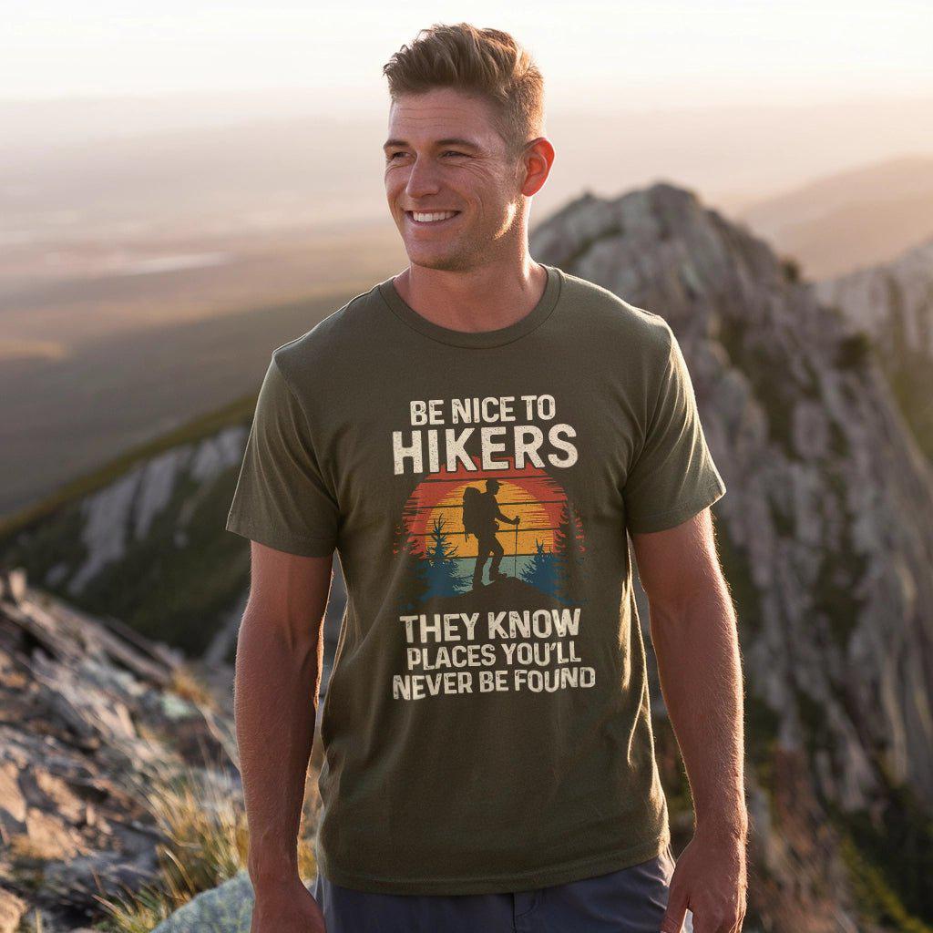 They Know Places Be Nice To Hikers T-Shirt – – Outdoor apparel for travel, hiking, camping, and nature lovers – ExpediCamp