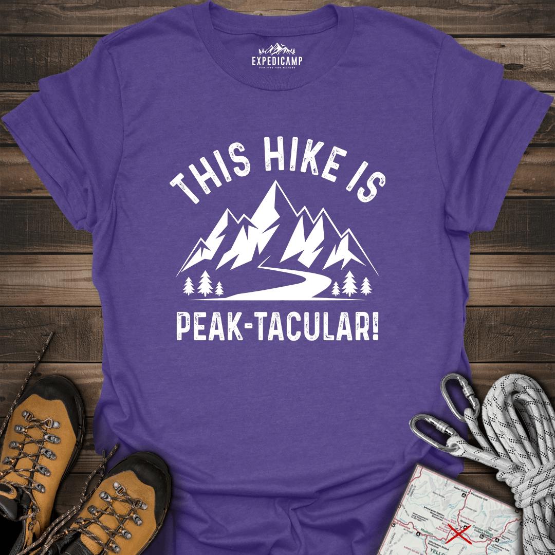 This Hike Is Peaktacular T-Shirt – Heather Purple – Outdoor apparel for travel, hiking, camping, and nature lovers – ExpediCamp
