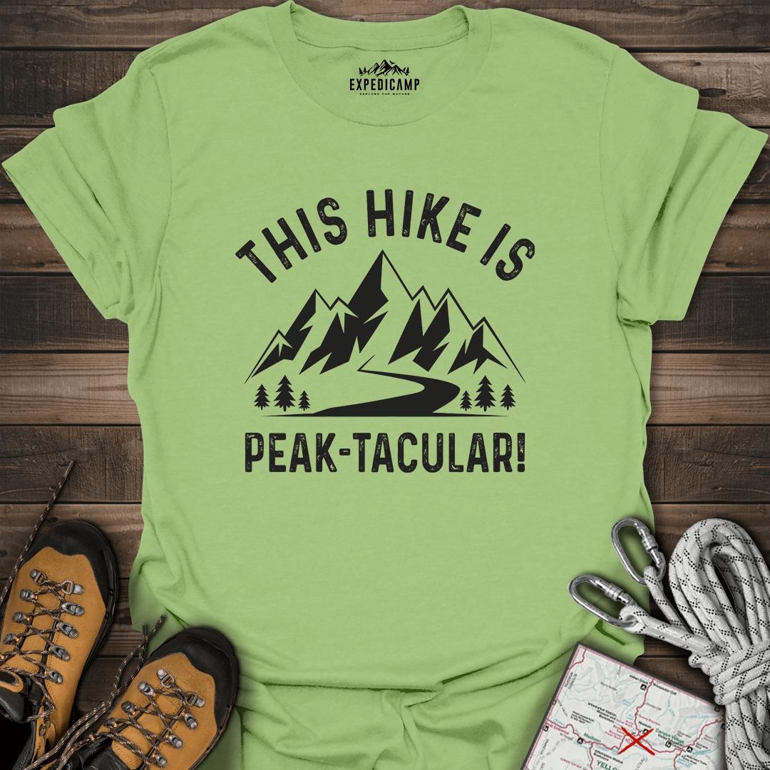 This Hike Is Peaktacular T-Shirt – Kiwi – Outdoor apparel for travel, hiking, camping, and nature lovers – ExpediCamp