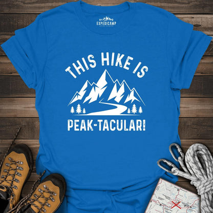 This Hike Is Peaktacular T-Shirt – Royal – Outdoor apparel for travel, hiking, camping, and nature lovers – ExpediCamp