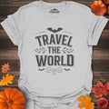 Travel The World T-Shirt – Ice Grey – Outdoor apparel for travel, hiking, camping, and nature lovers – ExpediCamp