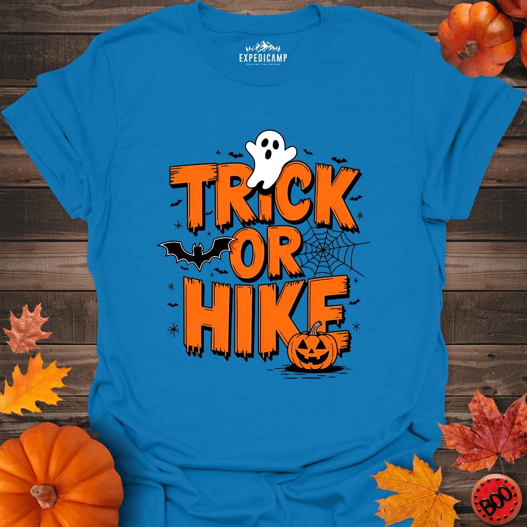 Trick Or Hike T-Shirt – Royal – Outdoor apparel for travel, hiking, camping, and nature lovers – ExpediCamp