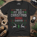 Ugly Christmas Hiking Sweater T-Shirt – Black – Outdoor apparel for travel, hiking, camping, and nature lovers – ExpediCamp