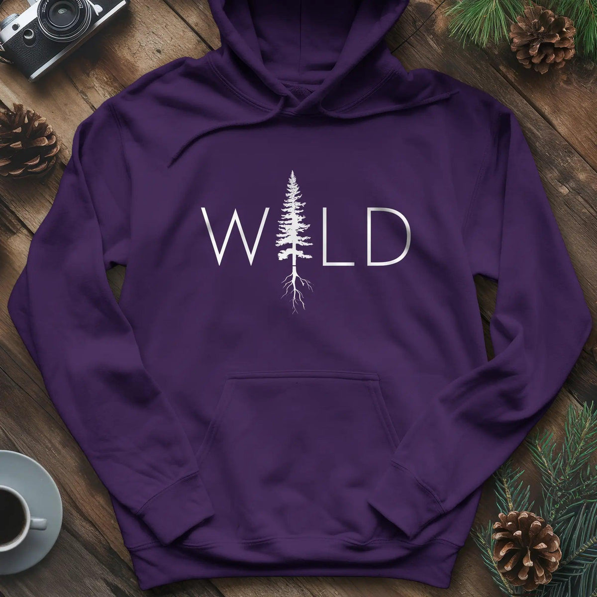 Wild Hoodie – Nature Lover's Adventure Hoodie – Purple – Outdoor apparel for travel, hiking, camping, and nature lovers – ExpediCamp