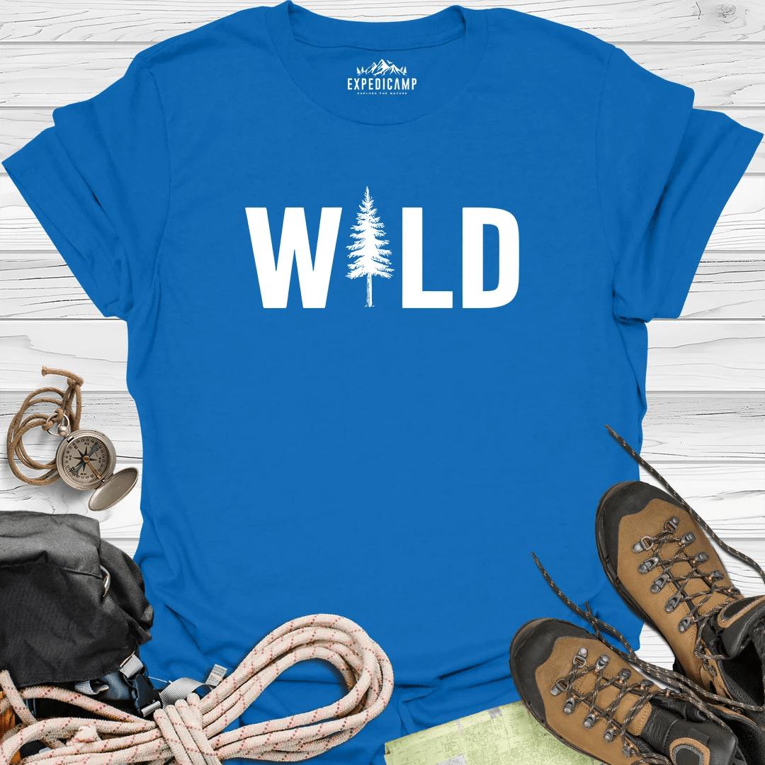 Wild Tree Adventure T-Shirt – Royal – Outdoor apparel for travel, hiking, camping, and nature lovers – ExpediCamp