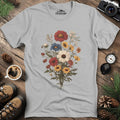 Wildflower Bouquet T-Shirt – Ice Grey – Outdoor apparel for travel, hiking, camping, and nature lovers – ExpediCamp