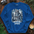Winter Hiker Sweatshirt – Royal – Outdoor apparel for travel, hiking, camping, and nature lovers – ExpediCamp