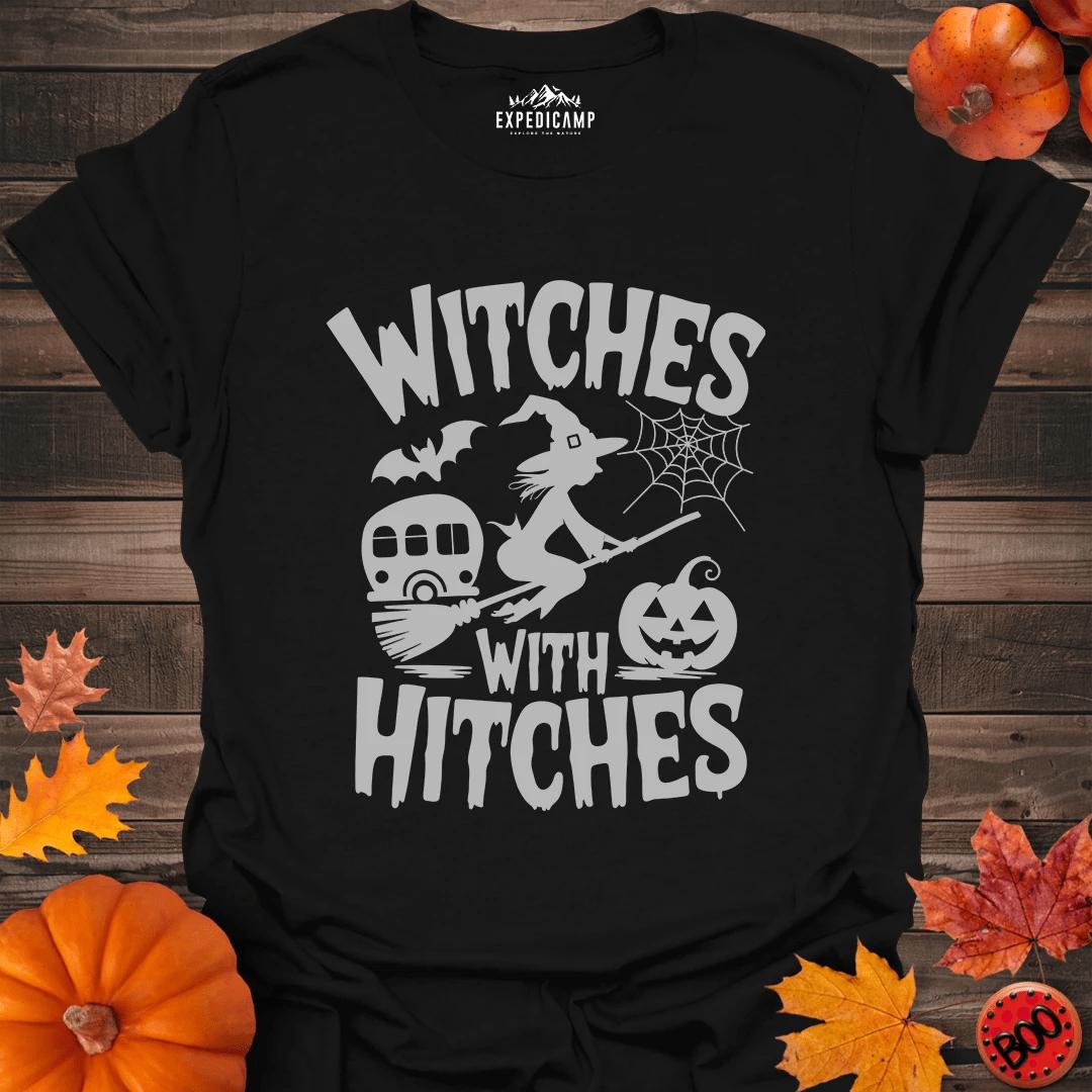 Witches With Hitches T-Shirt – Black – Outdoor apparel for travel, hiking, camping, and nature lovers – ExpediCamp