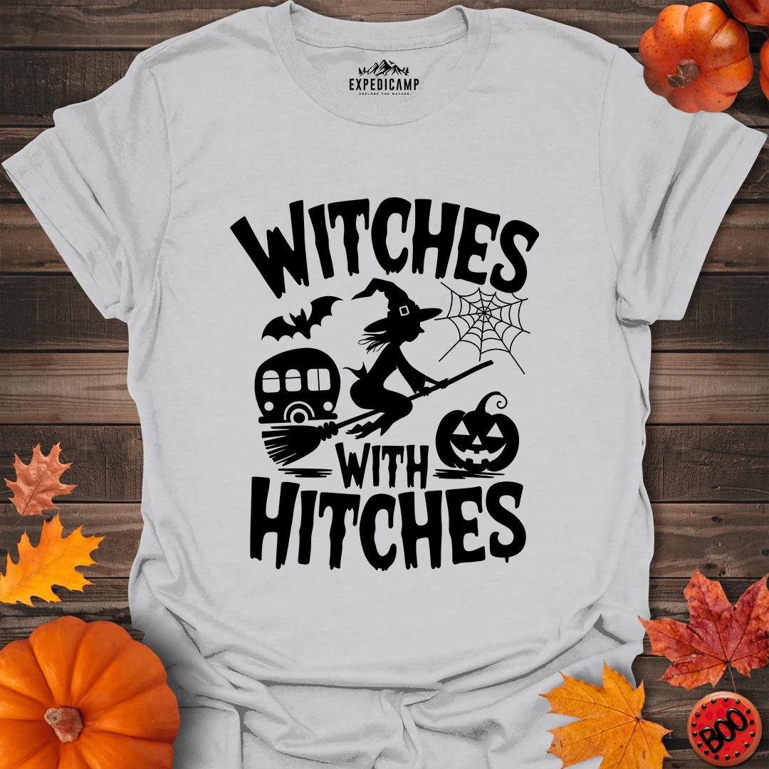Witches With Hitches T-Shirt – Ice Grey – Outdoor apparel for travel, hiking, camping, and nature lovers – ExpediCamp