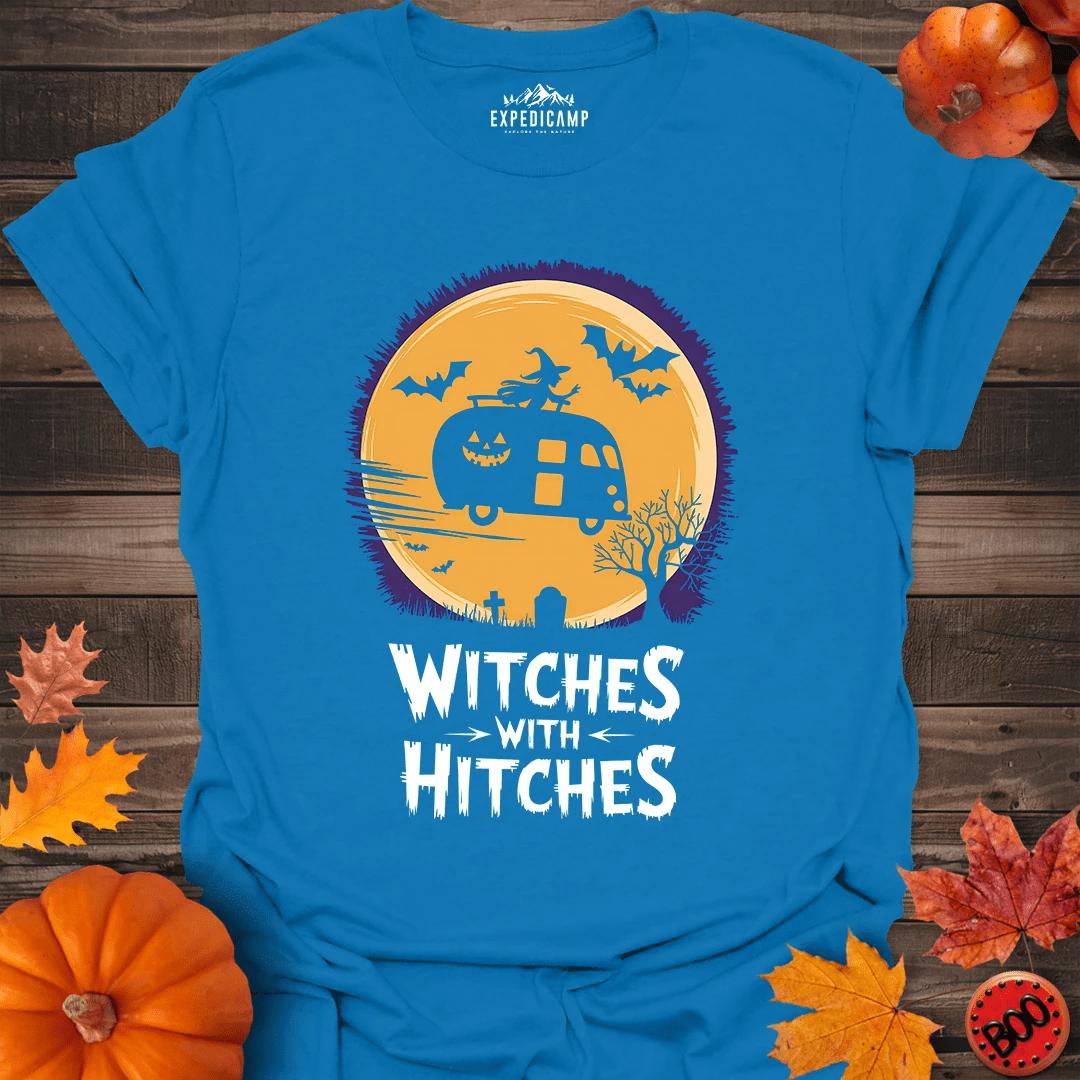 Witches With Hitches T-Shirt – Royal – Outdoor apparel for travel, hiking, camping, and nature lovers – ExpediCamp