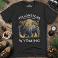 Yellowstone National Park Bison T-Shirt Wyoming – Black – Outdoor apparel for travel, hiking, camping, and nature lovers – ExpediCamp