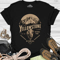 Yellowstone Wyoming USA T-Shirt – Black – Outdoor apparel for travel, hiking, camping, and nature lovers – ExpediCamp