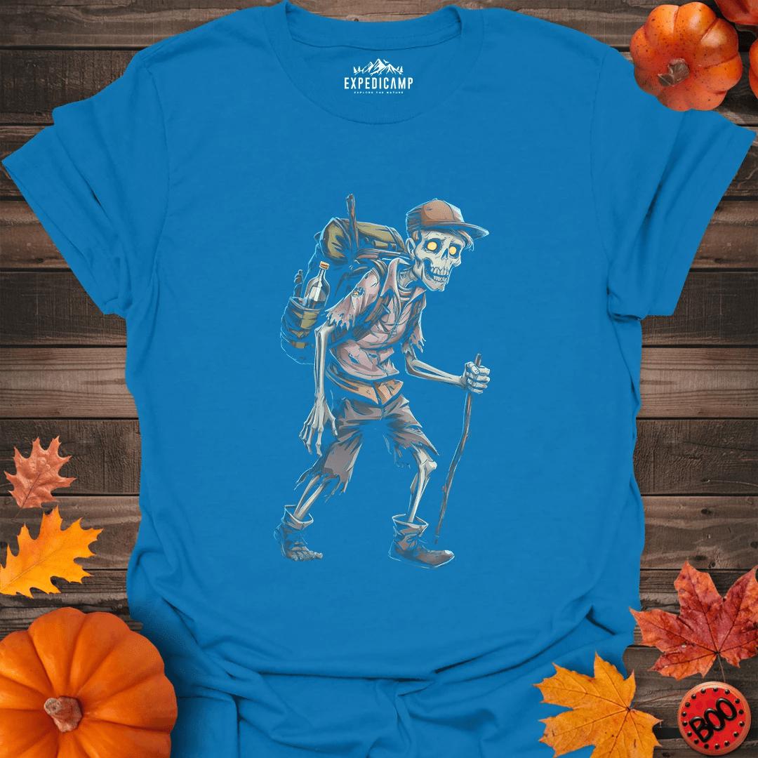 Zombie Hiker T-Shirt – Royal – Outdoor apparel for travel, hiking, camping, and nature lovers – ExpediCamp